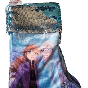 Disney Frozen II Elsa Flip Sequins Christmas 15” Stocking - New With Tags